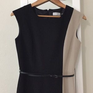 Calvin Klein black and cream dress, size 4.